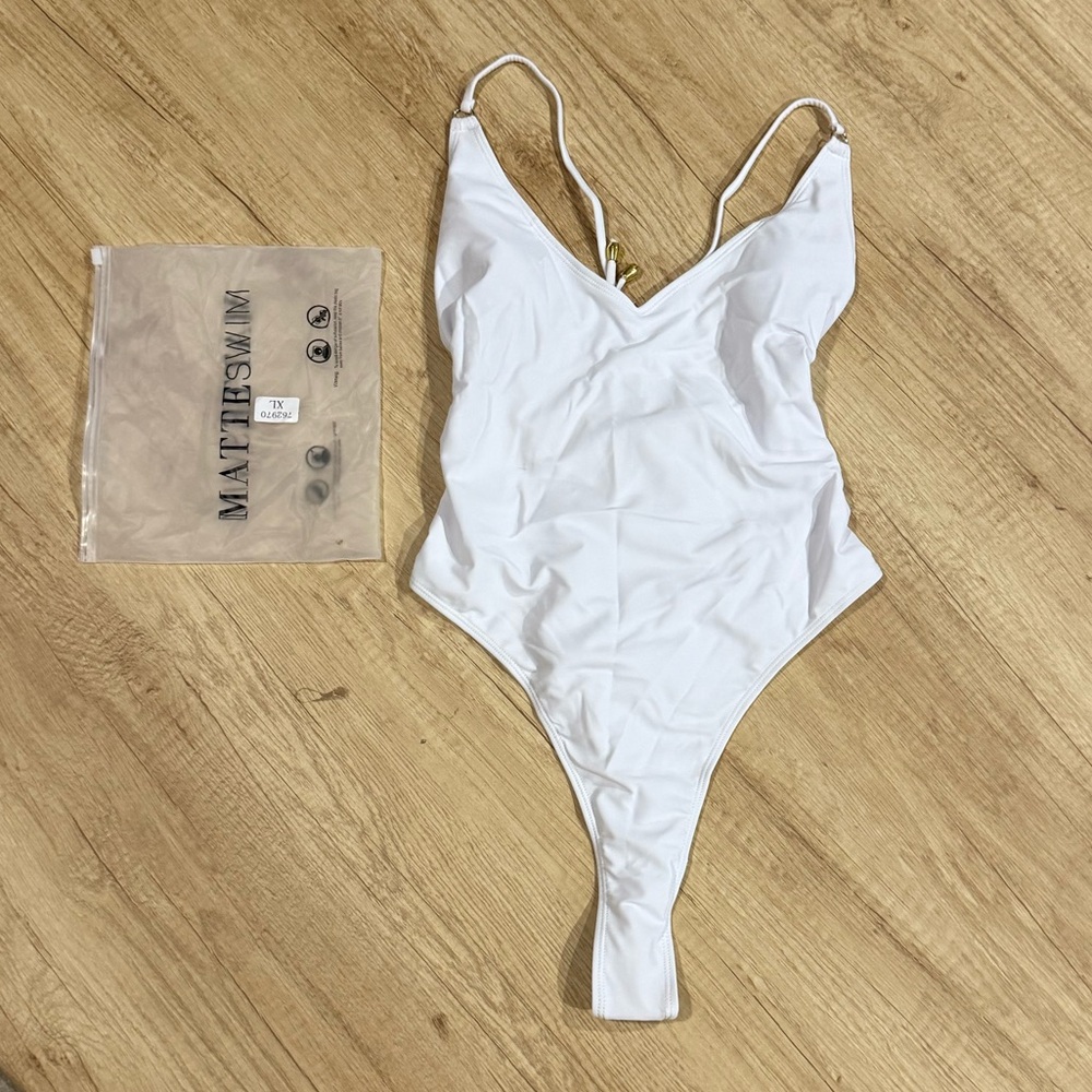 White Women's One Piece Swimsuit